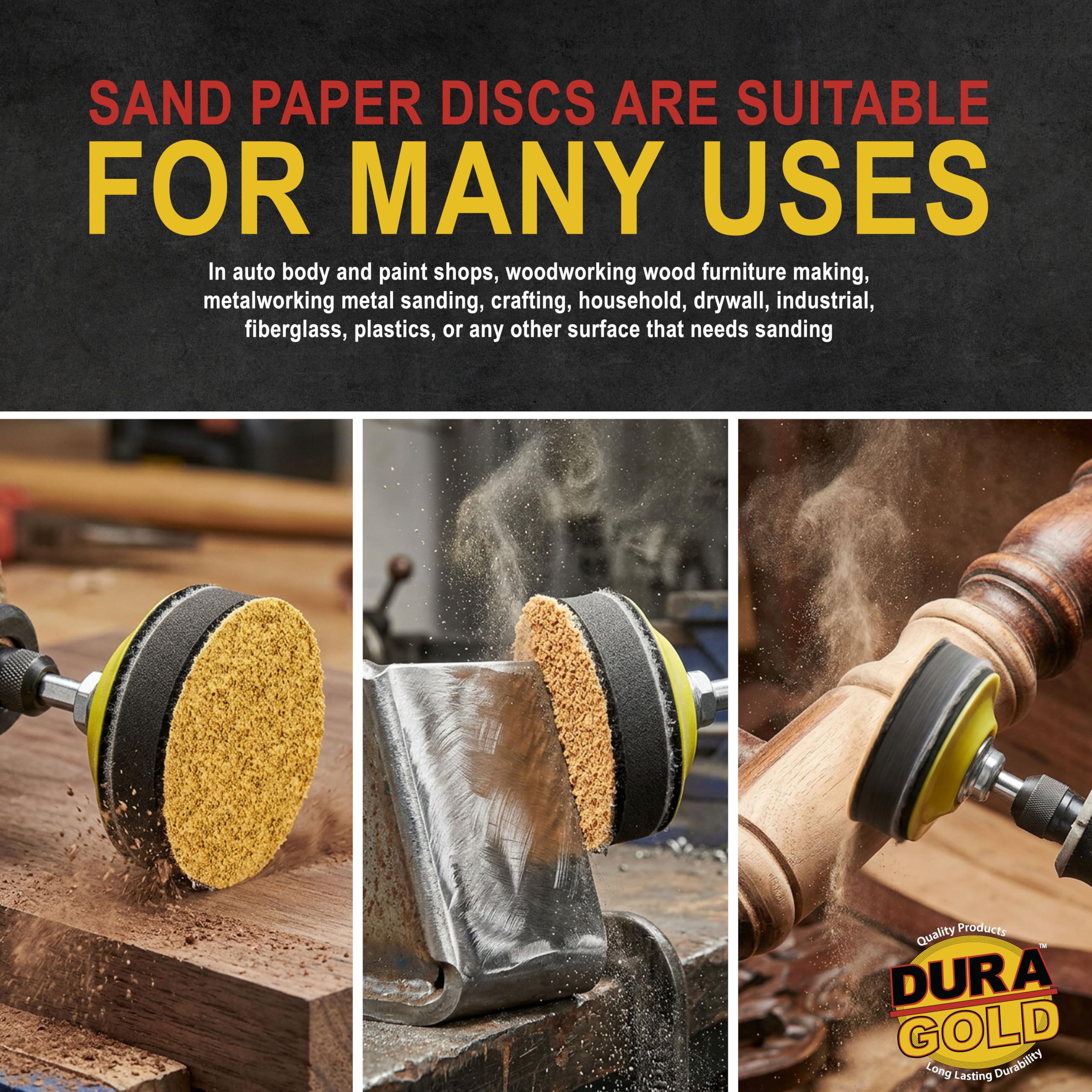 Dura-Gold Sanding Discs - 30 Pack, 120 Grit -6