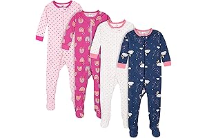 Soft and Cozy 4-Pack Pajamas for Baby Girls Aged 18 Months