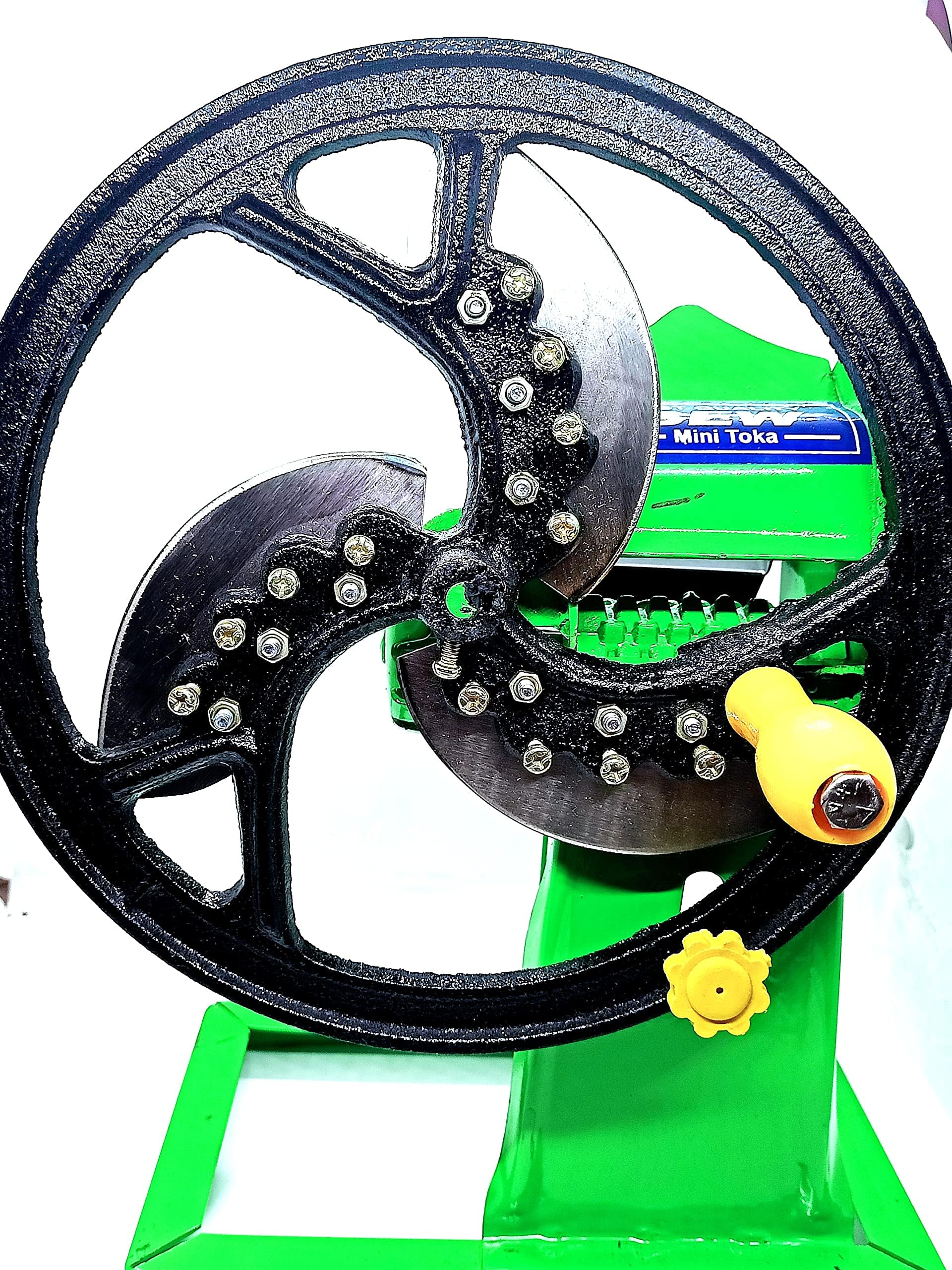 Iron Green Vegetable Cutting Machine saag Cutter for Home Kitchen use and Business Peoples (Green)