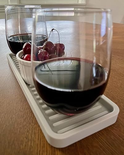 Miniatura 6 de Happitasa - Bandeja organizadora para fregadero de cocina de silicona, soporte de esponja y protector de encimera, estilo de líneas rectas (gris, 12