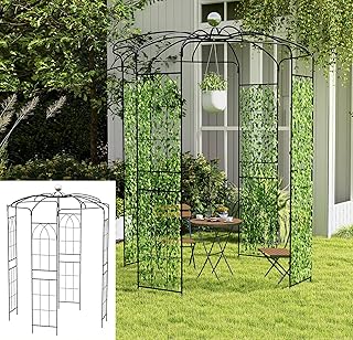 9 Heavy-Duty Metal Gazebo Ideas for Modern Backyards 36 Moccha Birdcage Shape Gazebo, 9.4' H x 6.8' W Pergola Pavilion Arbor for...