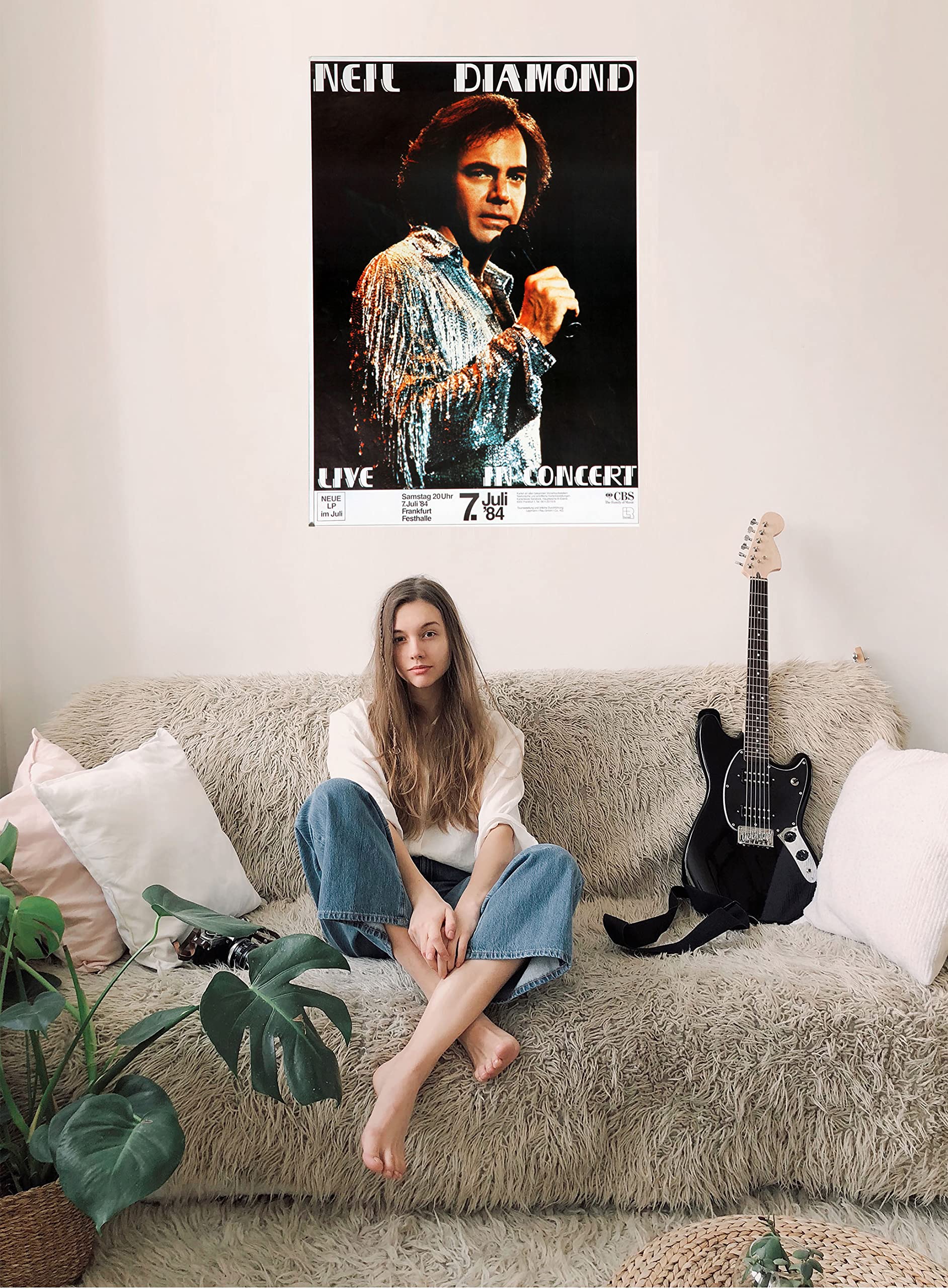 Premium Poster/Plakat | DIN A1 | Wanddeko | Live Konzert Veranstaltung » Neil Diamond - Live In Concert, Frankfurt 1984 «