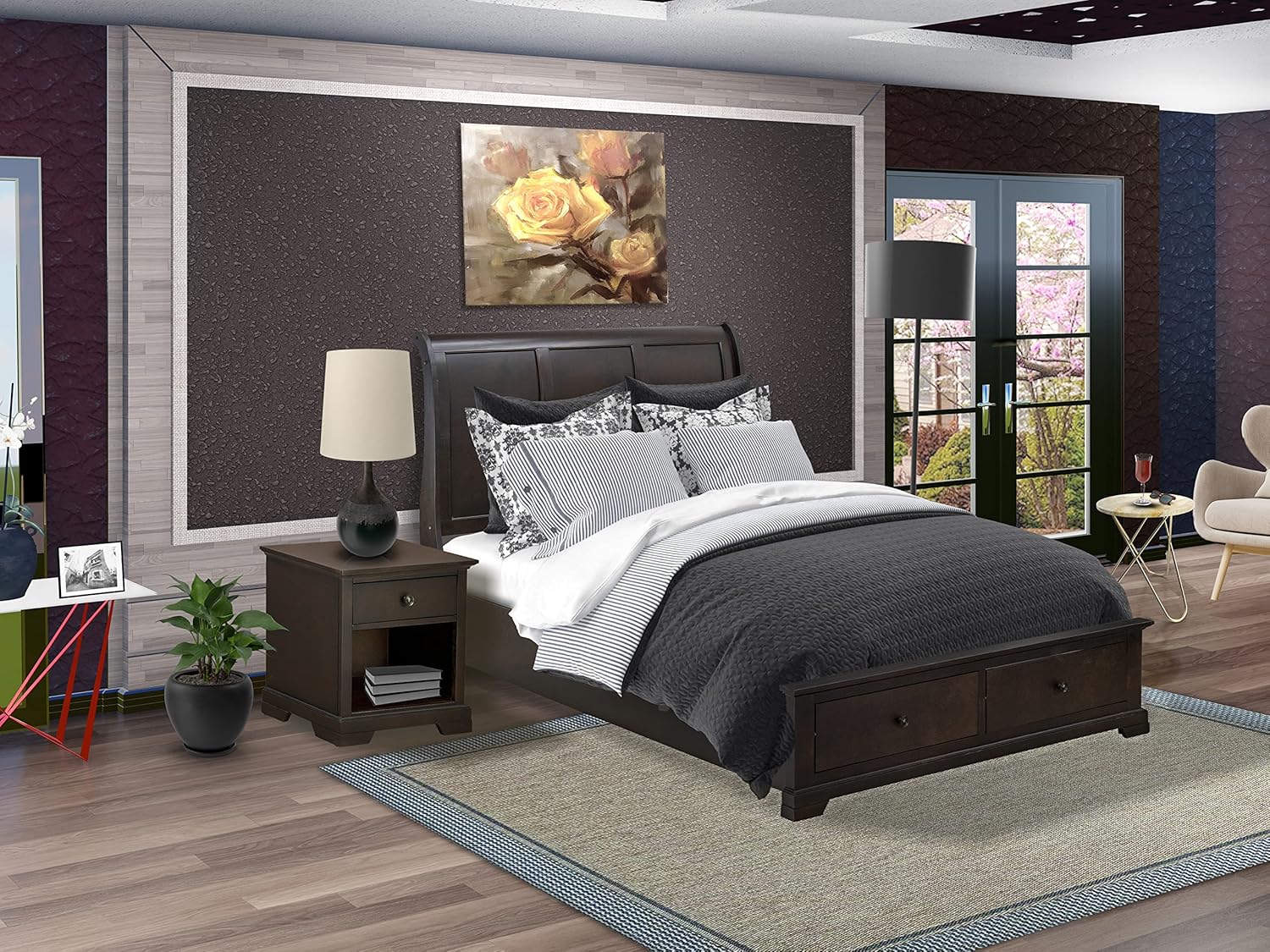 East West Furniture CO21Q1N000 Cordova 2Piece Queen