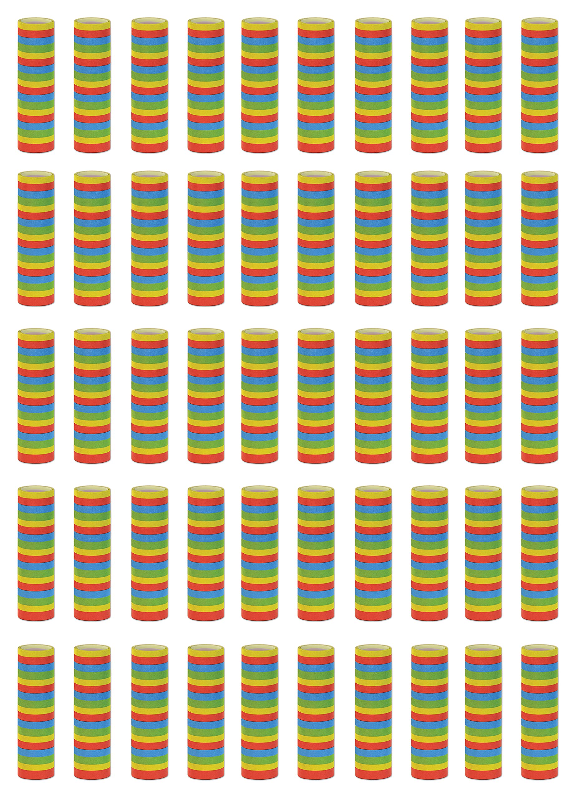 Beistle 88005-50 50 Piece Colorful Multi-Color Serpentine Streamers Silvester-Party-Geschenke, Geburtstagszubehör und -dekorationen, Papier, Mehrfarbig