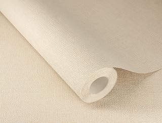 Rasch Tapete 654158 - Einfarbige Vliestapete mit Struktur in Sand - Unitapete - Kollektion Welcome Home