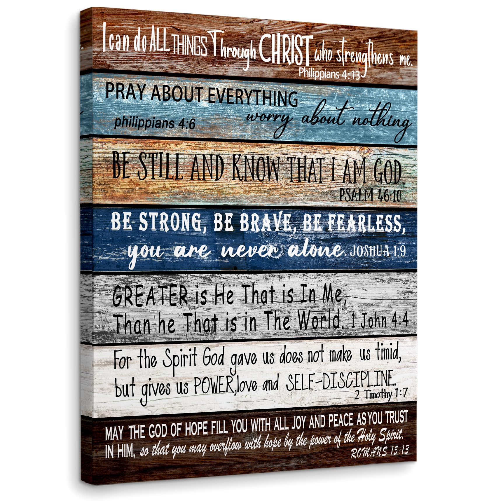 WODMIS Christian Bible Verses Wall Art, Inspirational Religious Canvas Home Decor For Living Room & Bedroom, 'I Can Do All Things' 11x14