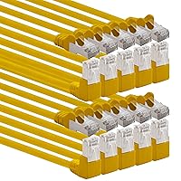 1aTTack.de 366182 Cavo di rete Cat.6 angolo 90 gradi 2m - giallo