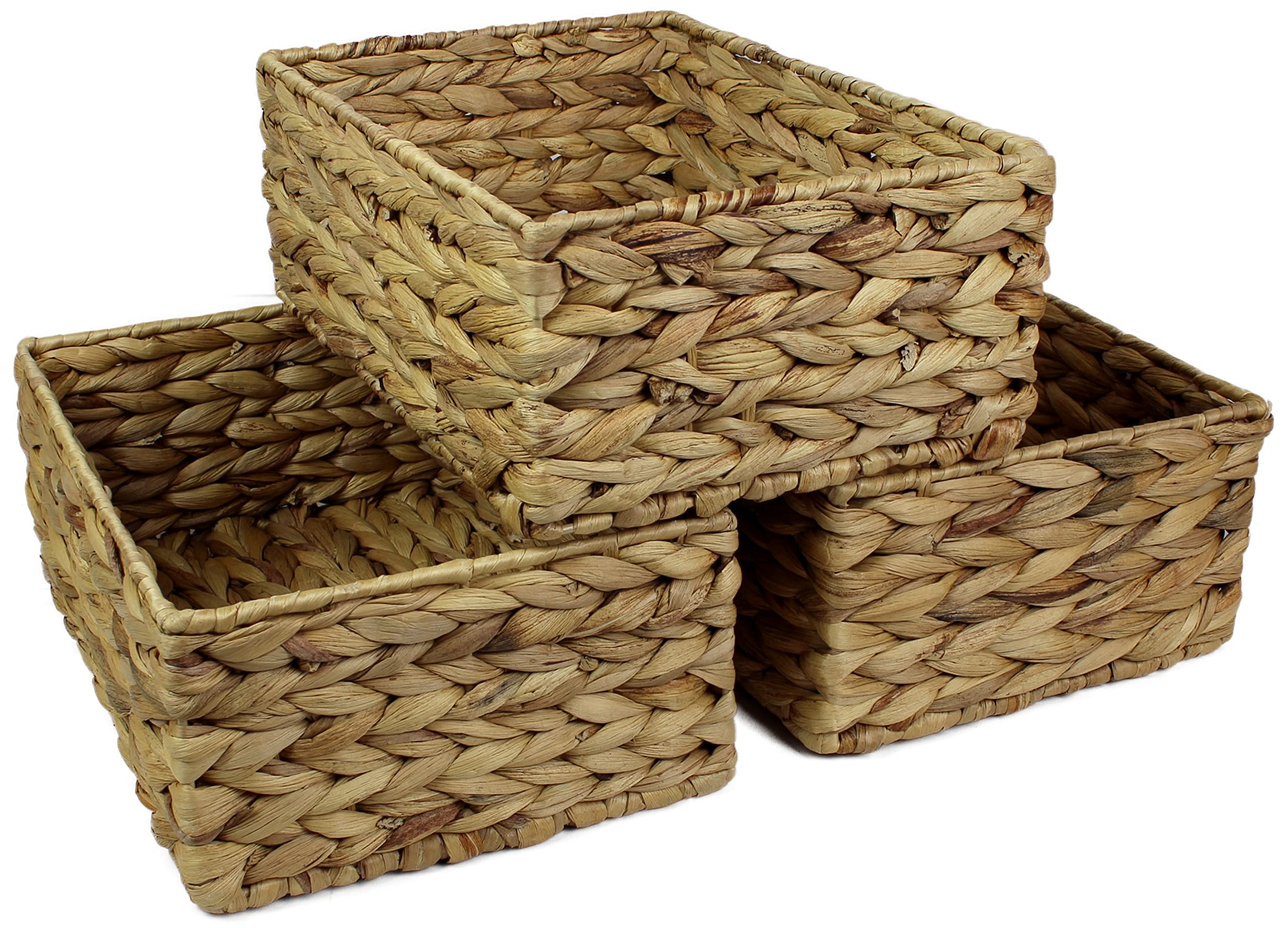 Panier en osier de couleur naturelle pour organiser la salle de bain et la chambre