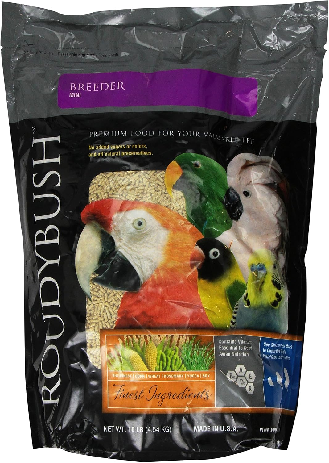 Roudybush Breeder Bird Food, 10-Pound, Mini