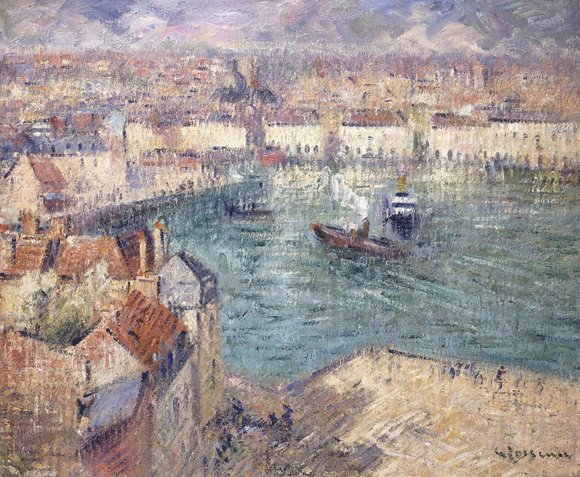 SERENDIPITP Vintage Picture Print on Canvas Wall Art Poster Dieppe by Gustave Loiseau Artwork Print Poster for Wall Decor 60x90cm
