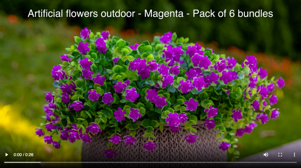 Amazon.com: AXYLEX Artificial Flowers Outdoor Fake Plants - 12