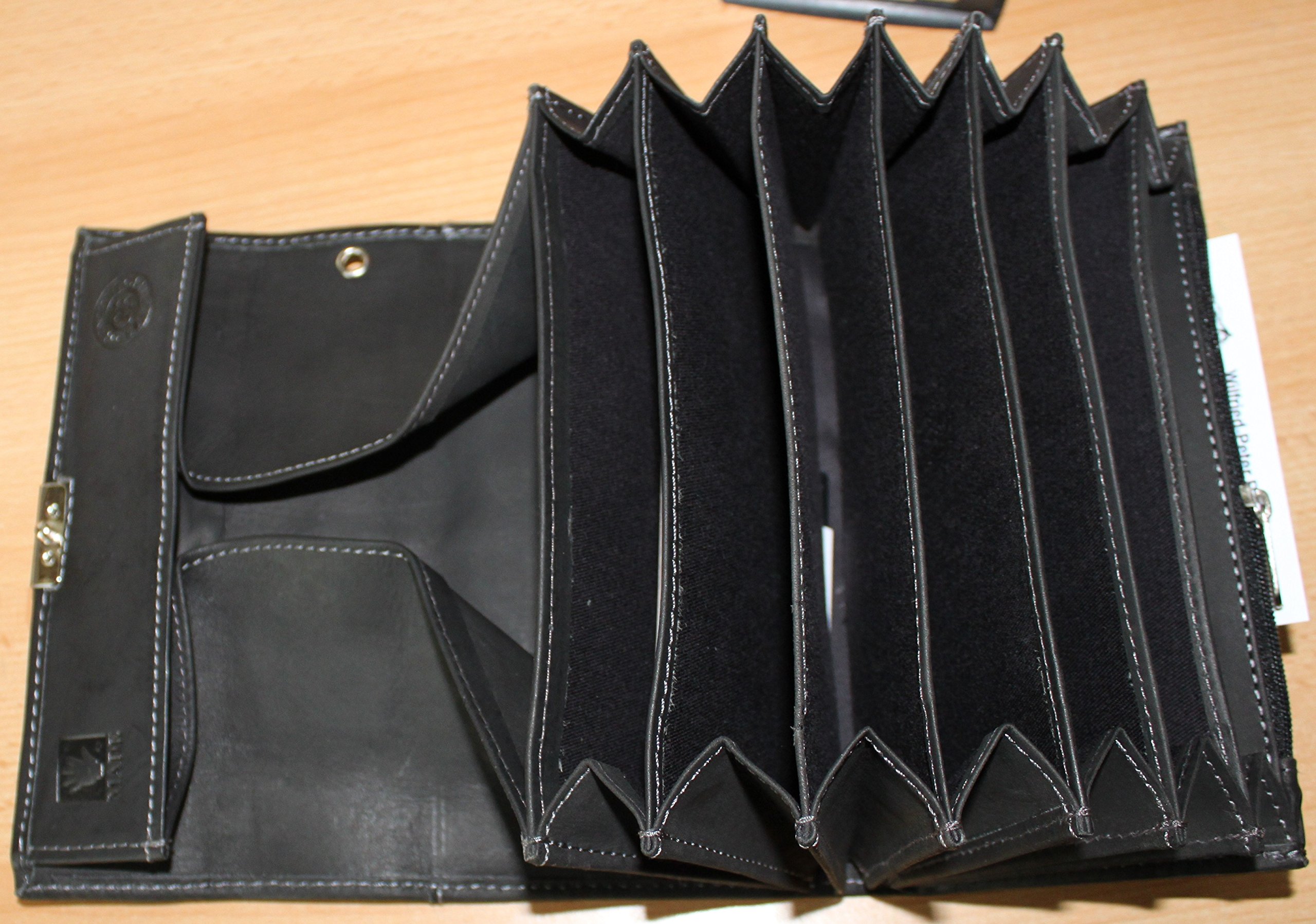 Kellnerbörse/Kellnertasche PROFI Taxi Set 2tlg. 1 G785-BL/86A-BL-20-black LUXUS Leder Greenburry