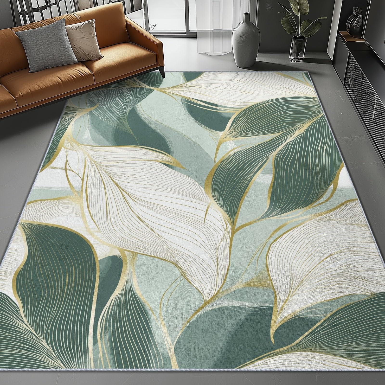 Tapis de salon texture minimalisme vert blanc doux tapis cuisine