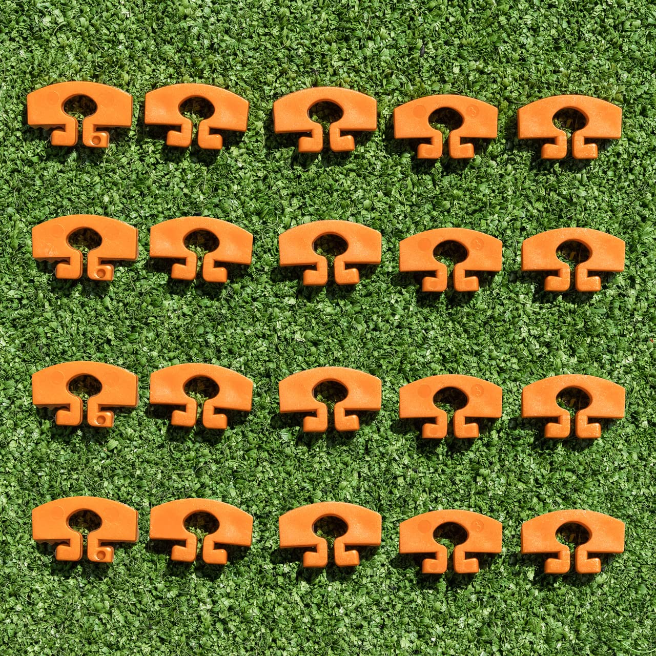 FORZA Aluminium Net Clips | OFFICIAL The Ultimate Nylon Net Clip – Keep Goal Nets Secure All The Time (40 Pack, Orange)