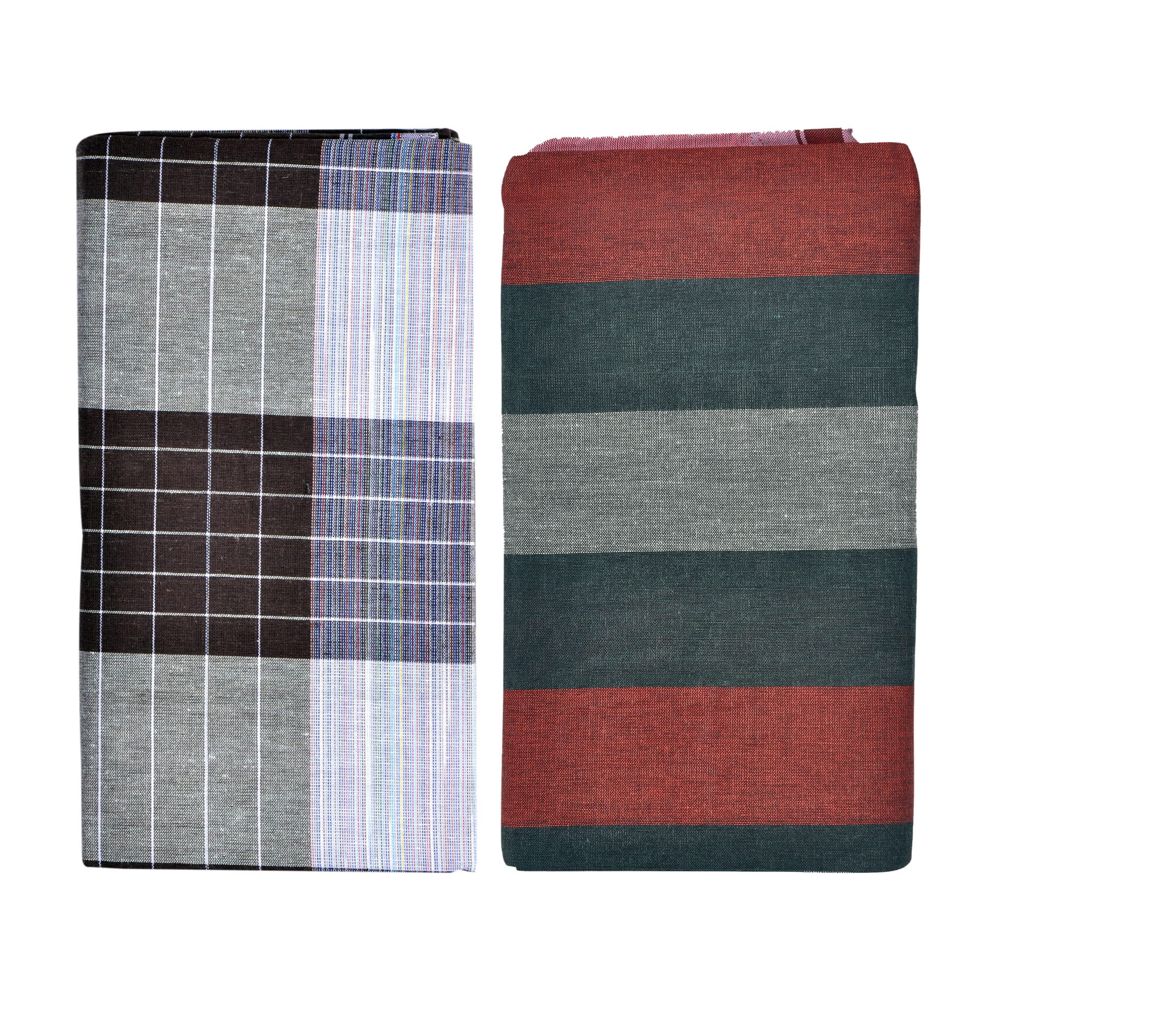 gowri tex Cotton Stitched Lungis Pack Of 2 (Ready To Wear) 2.25Meter-picture-28