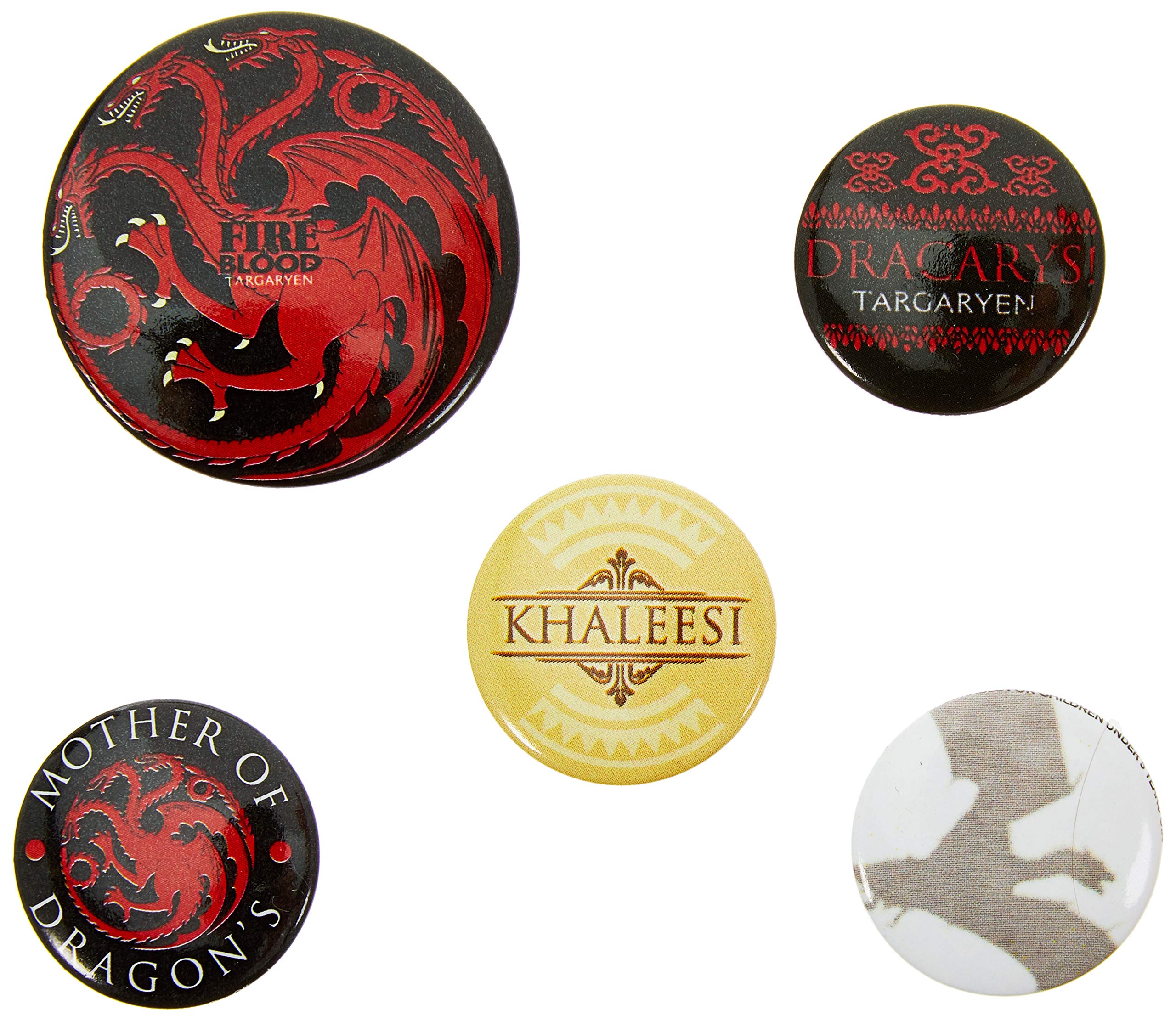 Pyramid International Game Of Thrones (Fire And Blood) 5 Piece Pin Badge Pack Official Licensed Merchandise