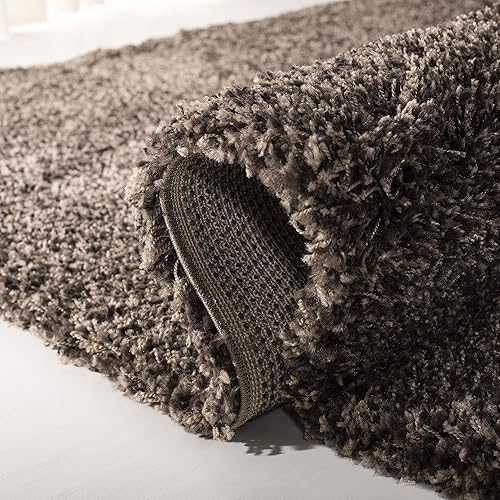 Miniatura 5 de Safavieh - Alfombra de área de 8 pies 6 pulgadas x 12 pies, marrón, sin pelusa, fácil cuidado, 2 pulgadas de grosor, pzonas de alto