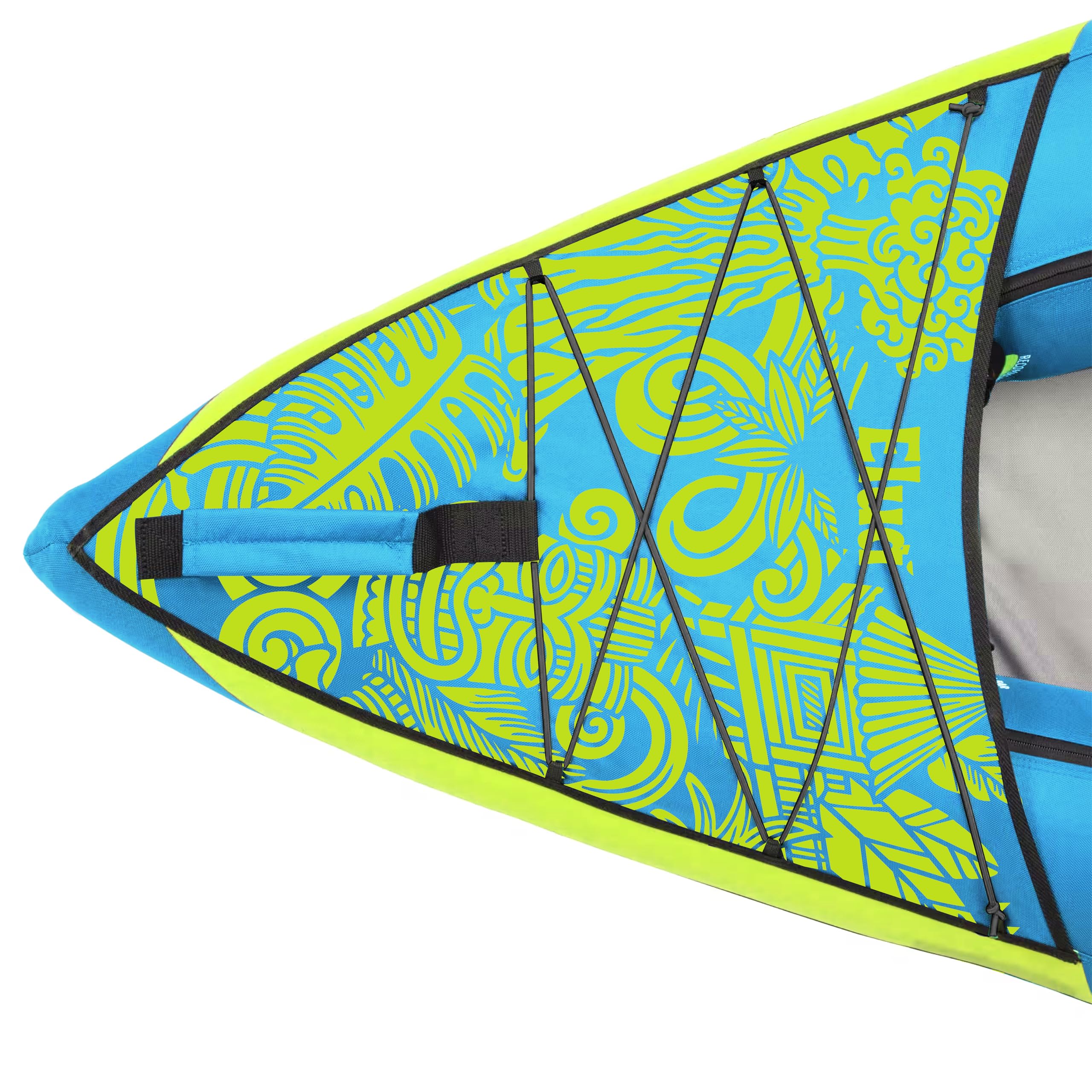 Nilox Kayak Hinchable de 2 Plazas de PVC, con 2 Remos de Aluminio, 2 Asientos, Bomba Manual y Bolsa de Transporte, Compatible con Waterscooter, Resistente 800D, Peso 14 kg, Dimensiones 340×102 cm