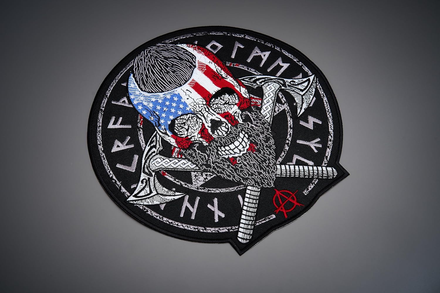 MakeMyPatch US Viking Large Back Patches for Vest Embroidered Applique Patches Perfect for DIY Iron on or Sew on, Ideal for Jackets, Specially Made for The Bikers Vest