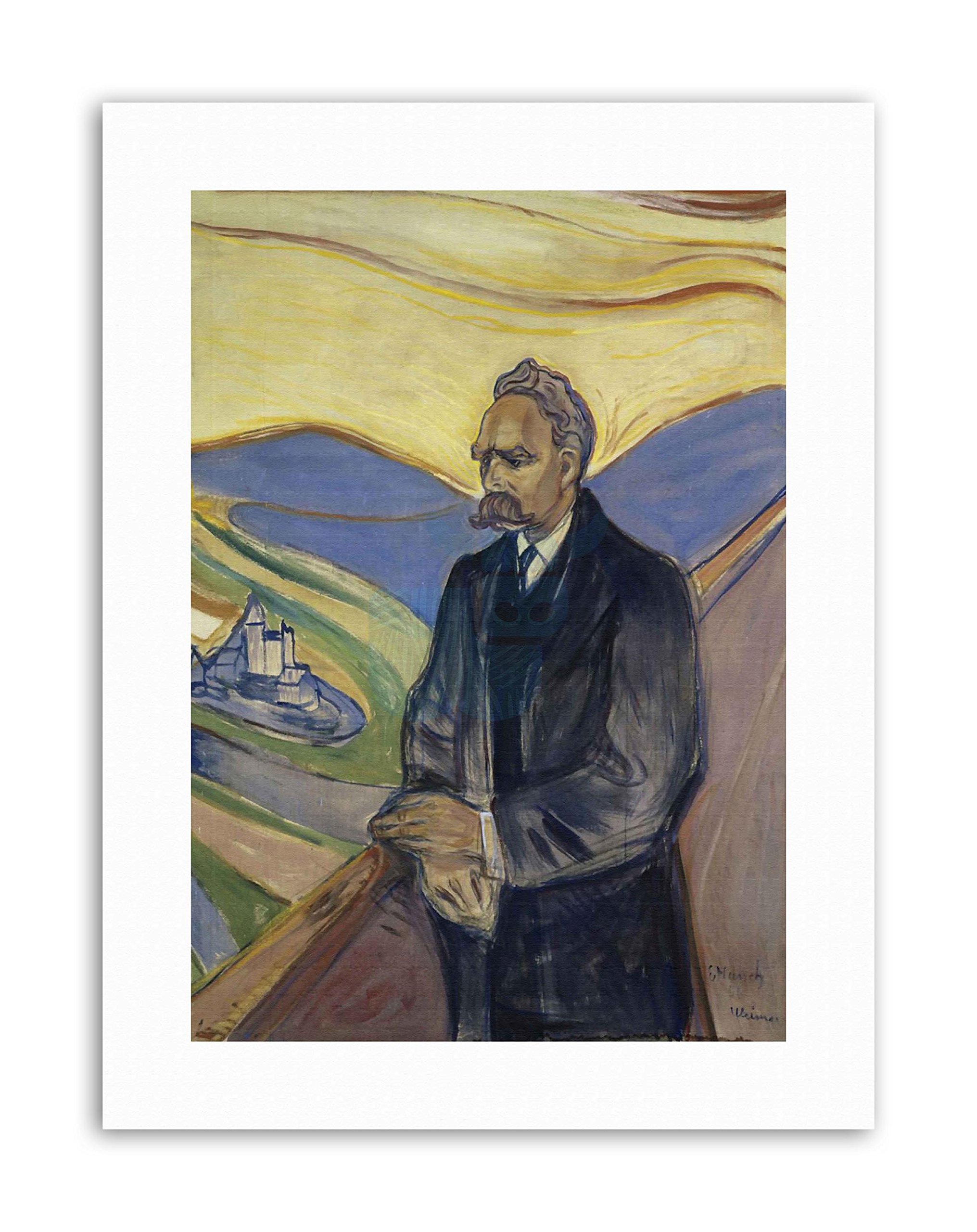 Wee Blue Coo Edvard Munch Friederich Nietzsche Painting Canvas Art Print