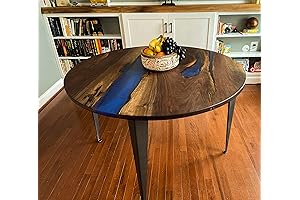 Majestic Black Walnut Round Dining Table - A Masterpiece of Nature