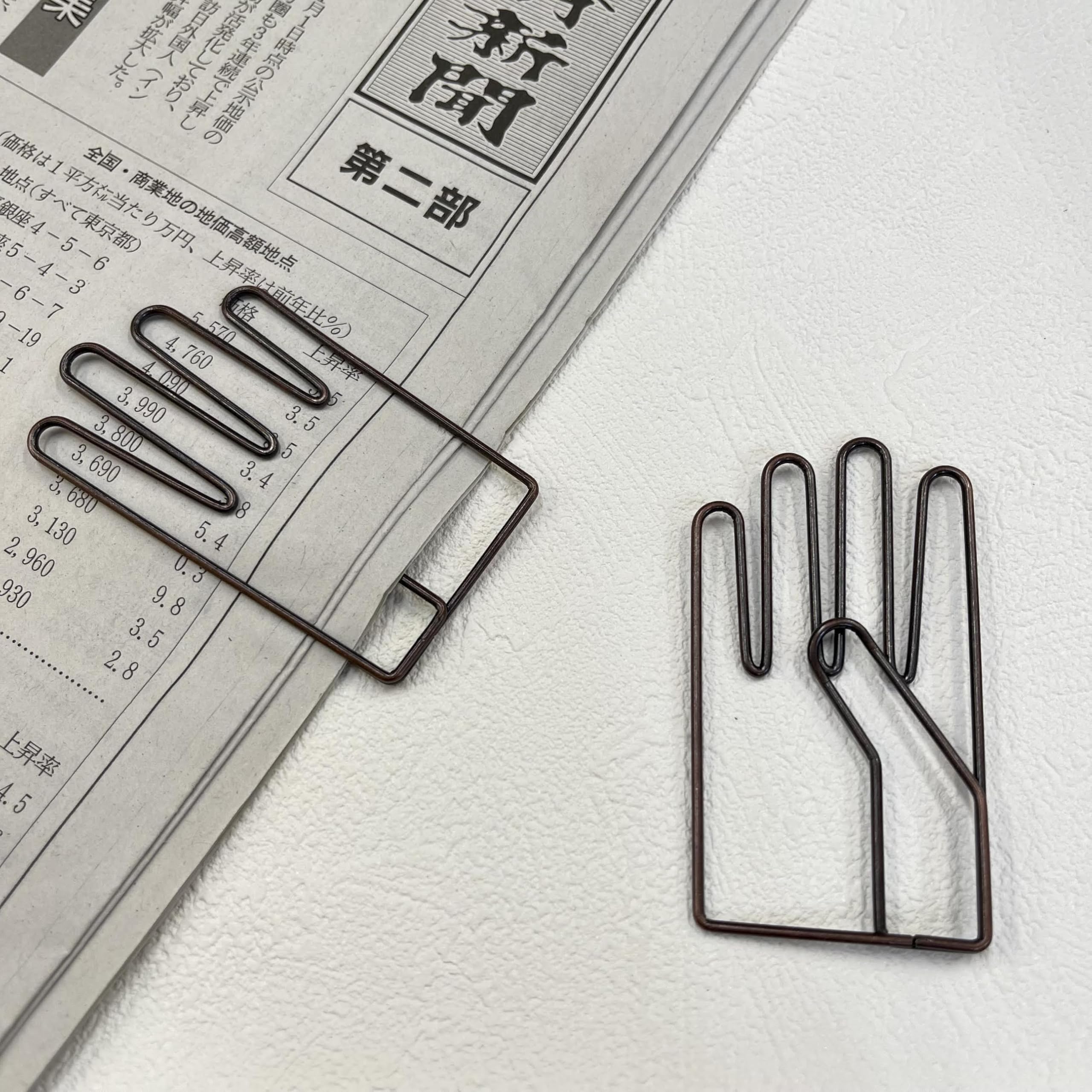古い　レタークリップ　ハンドモチーフ Amazon | 【 ジェントル ハンド クリップ 】1個 大きい ペーパー 新聞