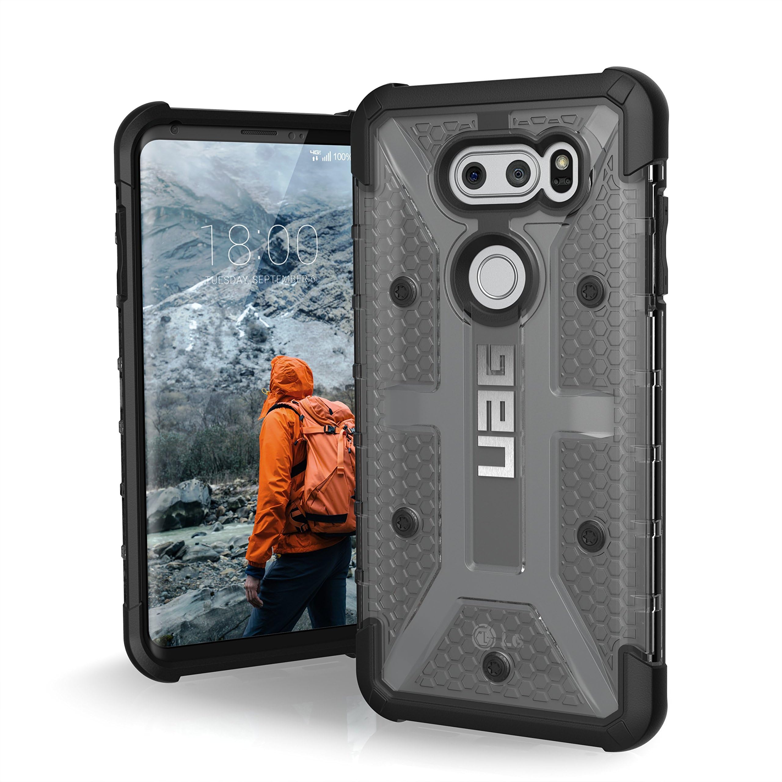 URBAN ARMOR GEAR [UAG LG V30/V30+ Plasma Feather-Light Rugged [Ash] Military Drop Tested Phone Case