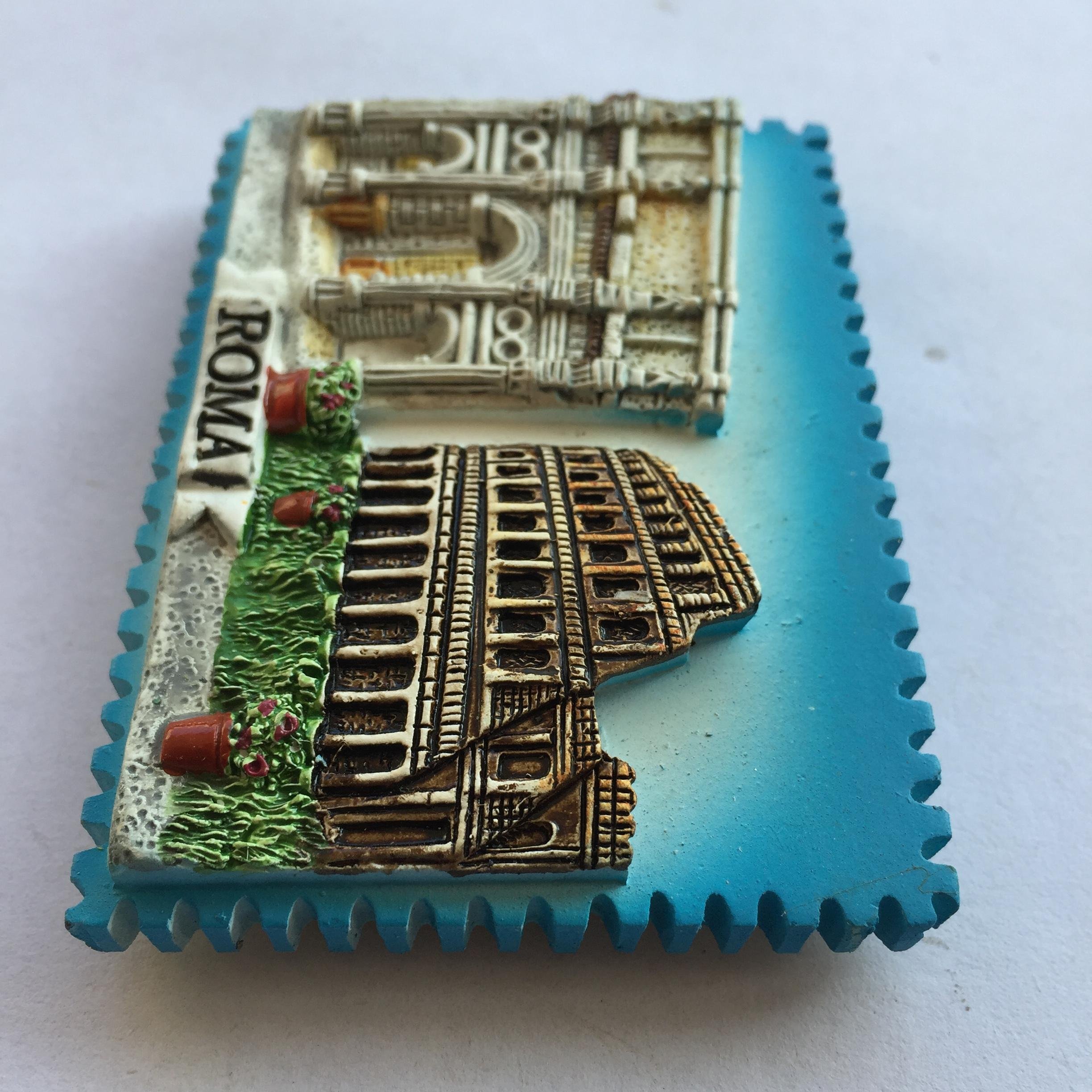 Magnete Frigorifero 3D Roma Italia - Souvenir Viaggio Colosseo In Resina, Decorazione Casa E Cucina, Regalo Originale - 3