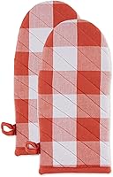 Vista 22 de DII Buffalo Check Kitchen Collection, juego de cocina clásico de granja, guante de horno, rojo y negro, 2 piezas