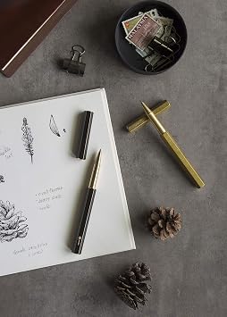 YSTUDIO Classic Revolve Rollerball Pen , Luxury Grade Craftsmanship Pen, personalized pens, rollerball pens Exquisite Men's And Women's Gift Pen Set-brass
