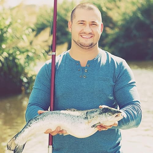 Miniatura 5 de Red de pesca de aterrizaje, herramienta de pescador con malla de goma transparente y mango de madera, equipo de pesca con mosca para captura y