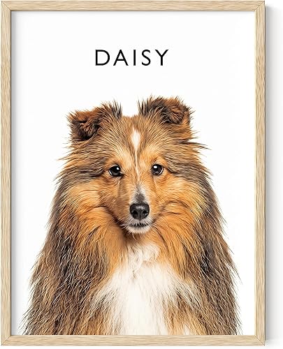 Miniatura 1 de Crea tu propio arte de pared enmarcado para retrato de mascotas, arte de pared de perro y arte de gato, póster personalizado para decoración de