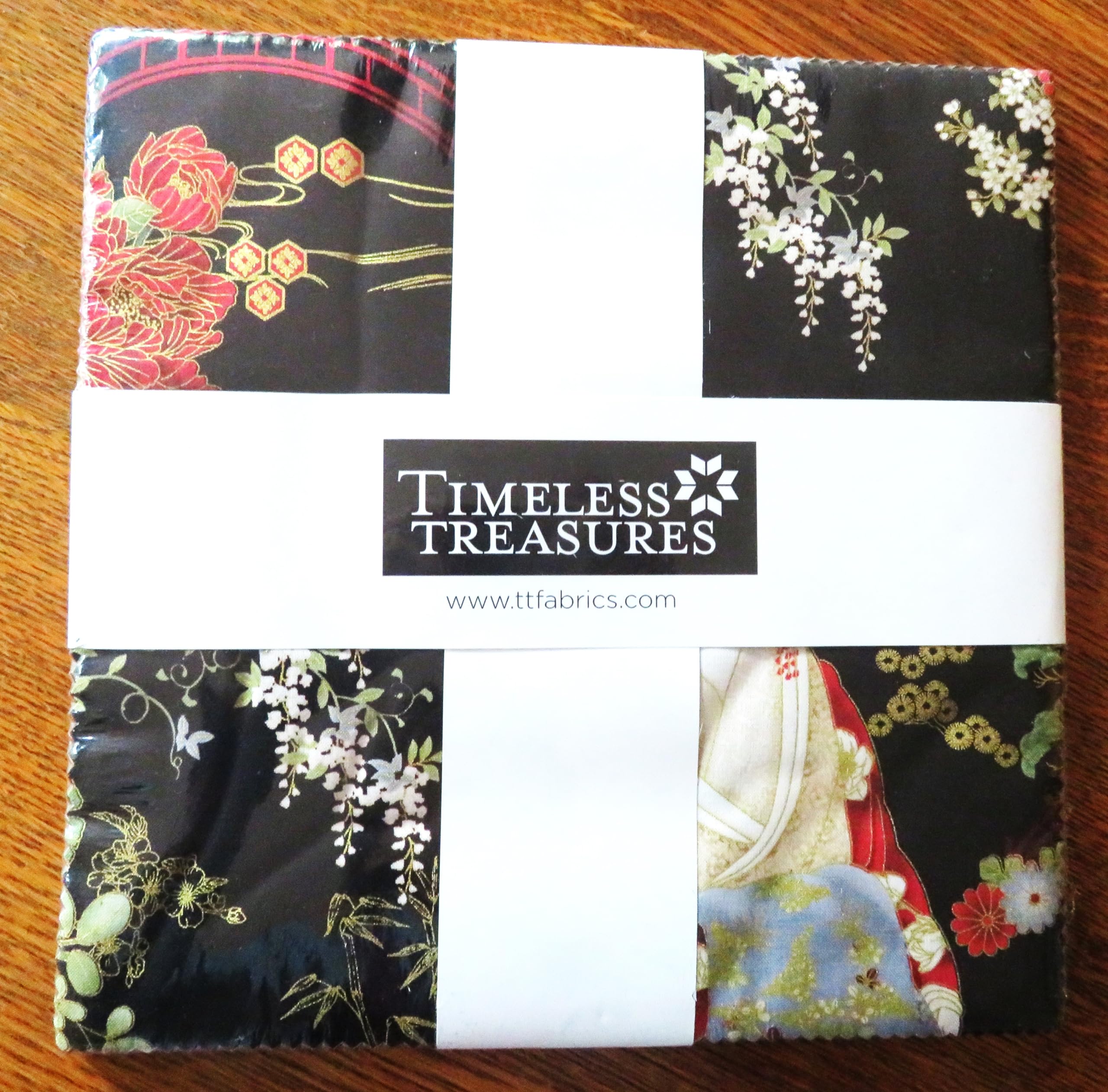 Generic 42 Kyoto Garden 10 Inch Squares Cotton Fabric Kyoto Garden Timeless Treasures