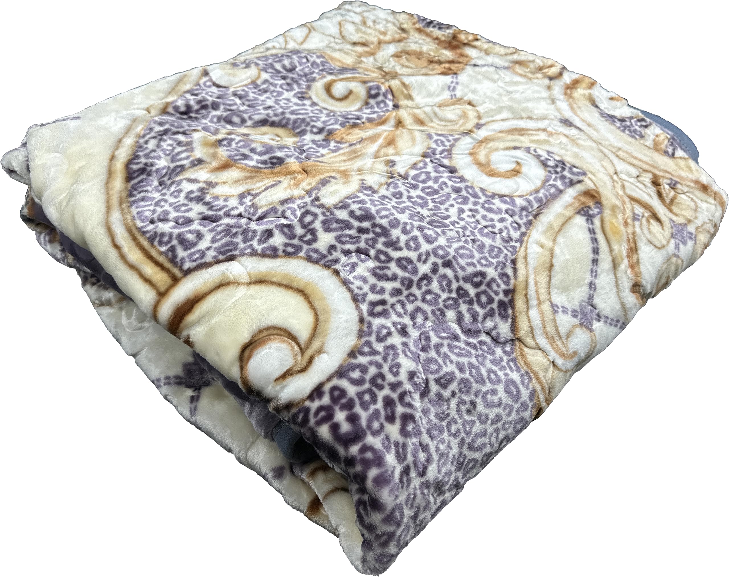HOME ZEN HOUSEHOLD LINEN Manta para cama con estampado suave y cálido, 210 x 230 cm (modelo Turquía, peso 3 kg, diseño Mandala Lila)
