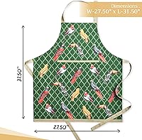 Vista 34 de Maison d' Hermine Delantal 100% de algodón para mujeres con bolsillo de cocina delantal de chef para hombres, decoración de Pascua