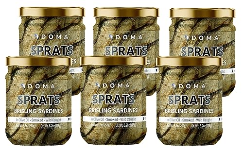 Miniatura 6 de DOMA Sardinas enérgicas en aceite de oliva – Espadines ahumados capturados en la naturaleza, ricos en omega-3, apto para dieta cetogénica, sin BPA,
