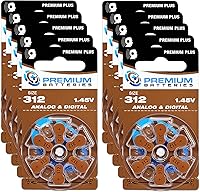 Vista 14 de Premium Batteries Tamaño 10 Batería de audífono de 1.45V Lengüeta amarilla (6 Baterías)