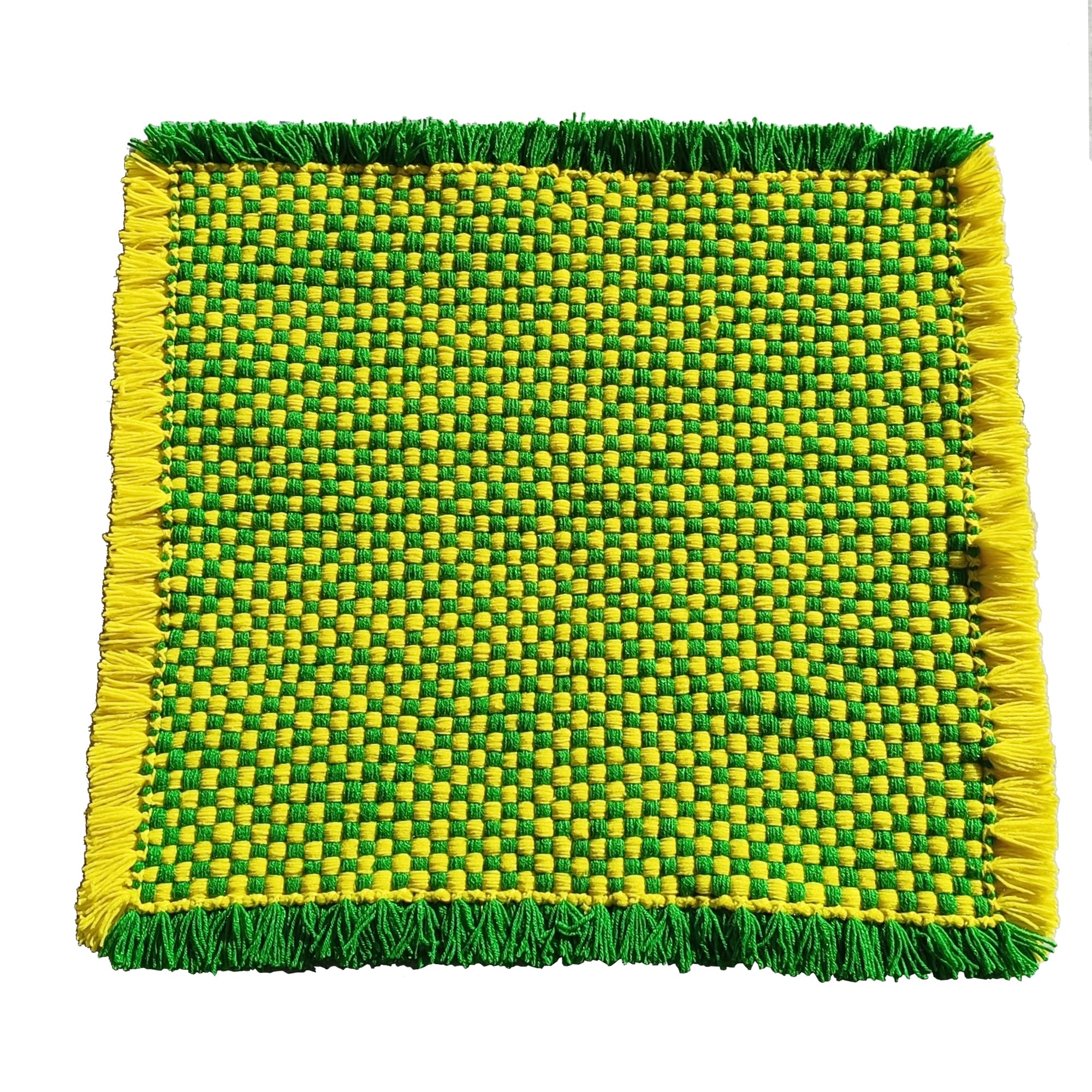 Woolen Puja Mat - Handmade Prayer Mat -4