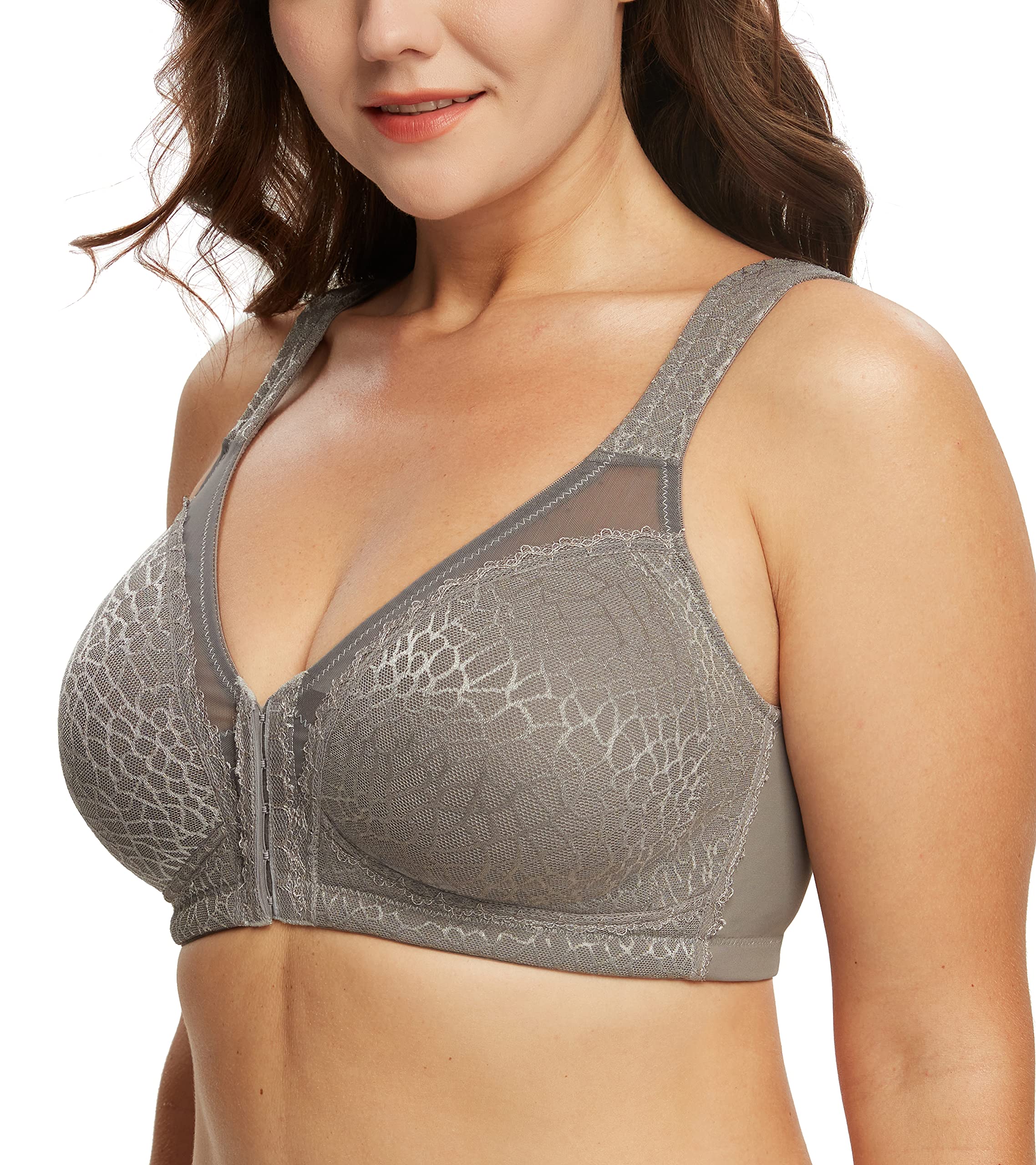 DotVol Femme Soutien-Gorge correcteur de Posture Overture Avant sans Fil Minimiseur réducteur Bra Confortable