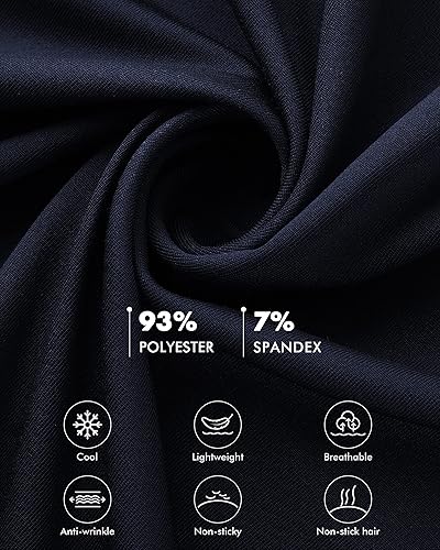 Miniatura 4 de ISEEGZ Womens Golf Shirt Collarless V-Neck Polo Shirts Short Long Sleeve Lightweight Moisture Wicking Quick Dry Golf Polo