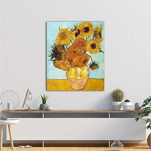 Miniatura 1382 de A&T ARTWORK The Starry Night de Vincent Van Gogh. Tamaño del marco: 36 x 30 pulgadas, tamaño de la imagen: 30 x 24 pulgadas, reproducciones clásicas