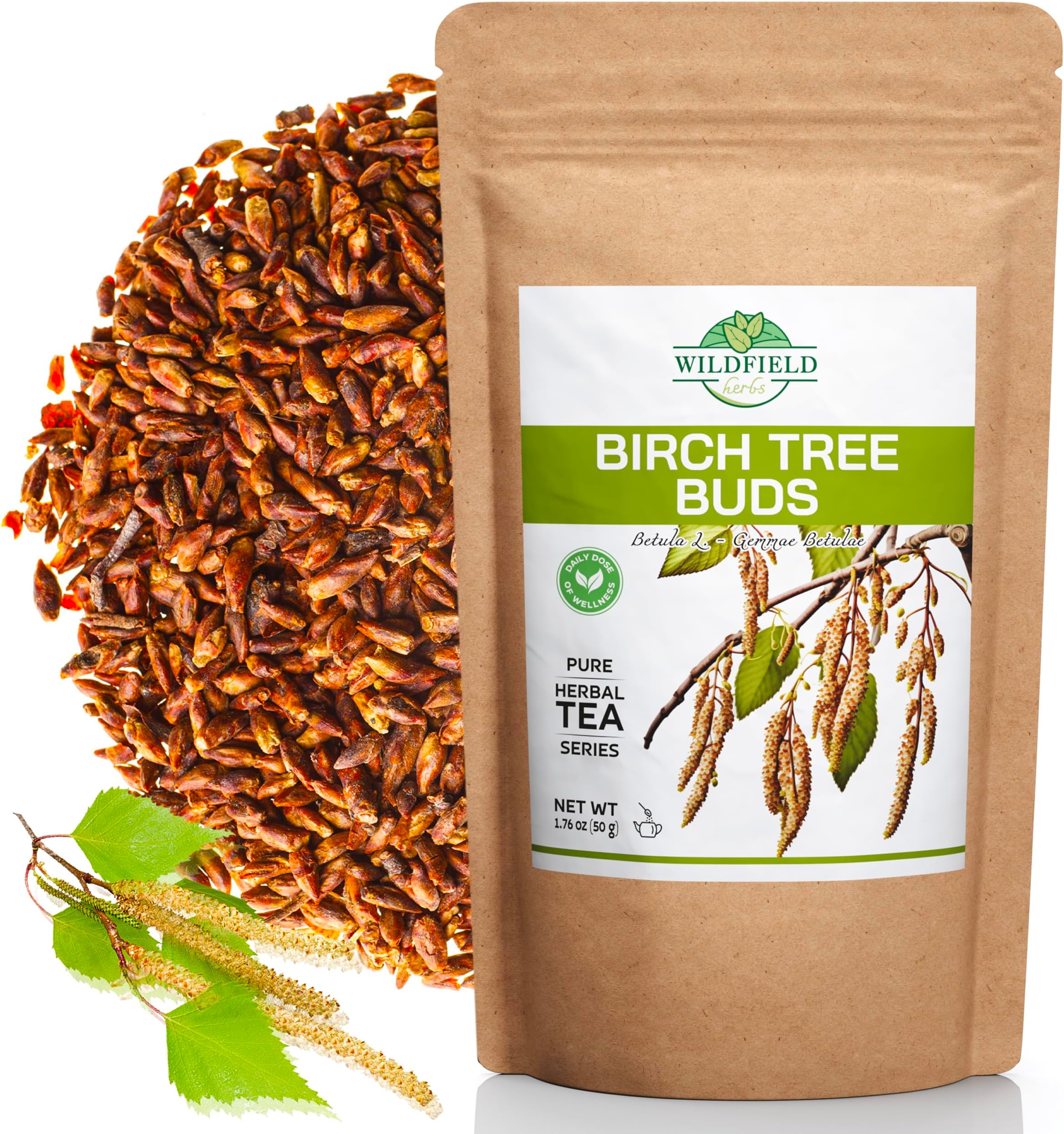 1.8 oz. Birch Bark Dried Birch Leaf Tree Buds Herbal Tea te de abedul (Betulae Gemmae) - 50g Betula pendula Roth Herb Tea Березы Почки
