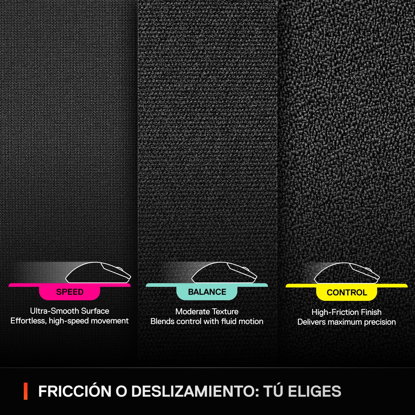 SteelSeries Alfombrilla QcK XL Performance Speed - Densidad y Deslizamiento - Costura Suave - Base de Neopreno - 900x400 mm - FPS/MOBA/RTS/MMO