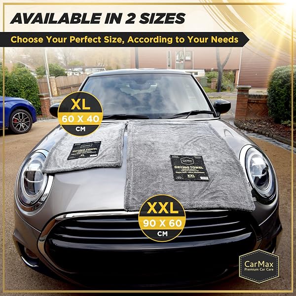 CarMax® - Panno Asciugatura Auto in Microfibra Twisted Loop – Alta Assorbenza – Asciuga Senza Aloni – Sicuro su Vernice e Vetri - XL (60cm x 40cm) - 4