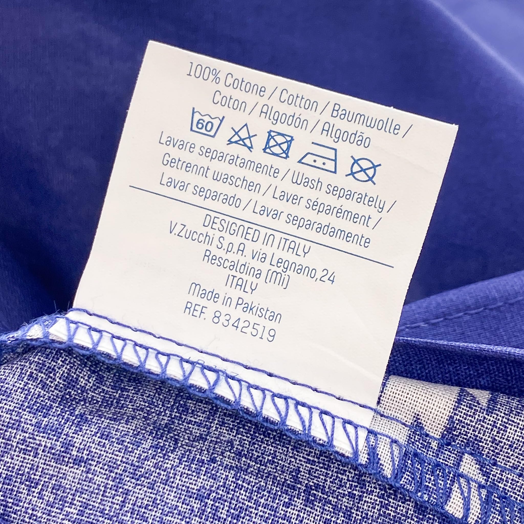 Bassetti Completo Lenzuola matrimoniali Kanto Blu