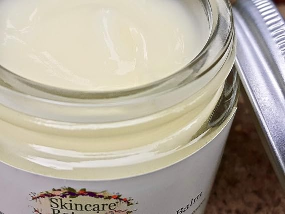 Organic & Natural Rosehip & Chamomile Eye Balm | Pure Plant Botanicals & Essential Skin Oils | Large 60 g. Glass Jar | Made in U.K.