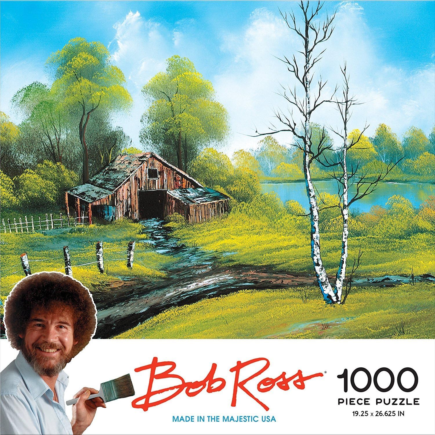 Bob Ross Roadside Barn - 1000 Piece Jigsaw Puzzle