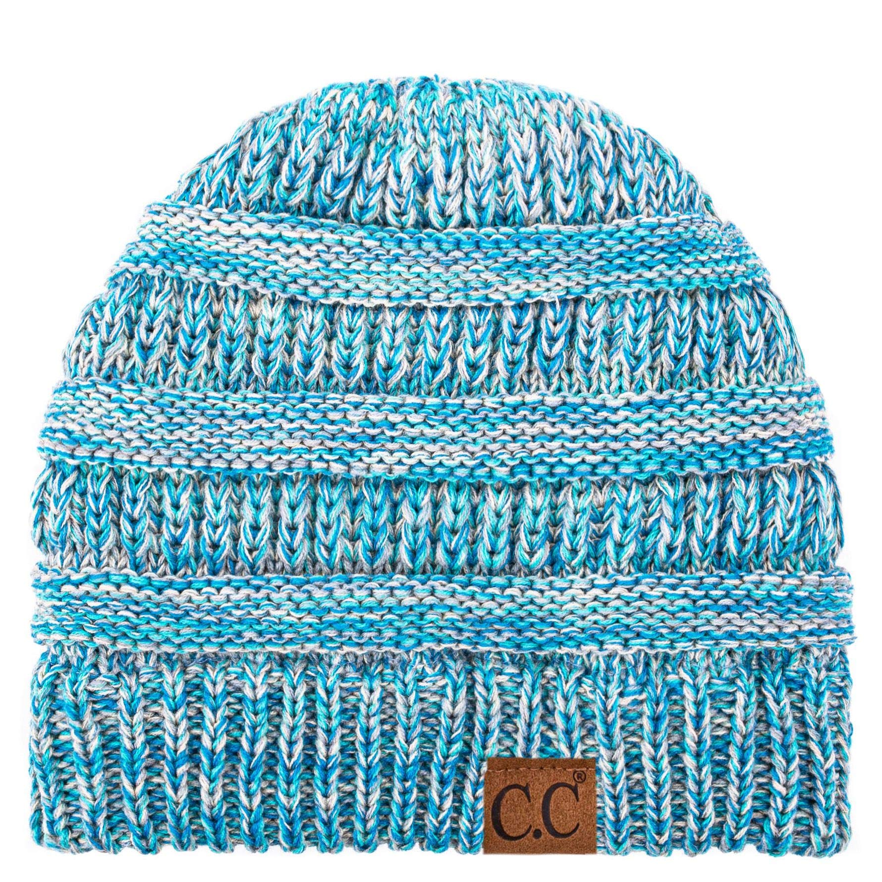 C.C Trendy Warm Chunky Soft Stretch Cable Knit Beanie Skully, Winter Mint, One Size — view 59