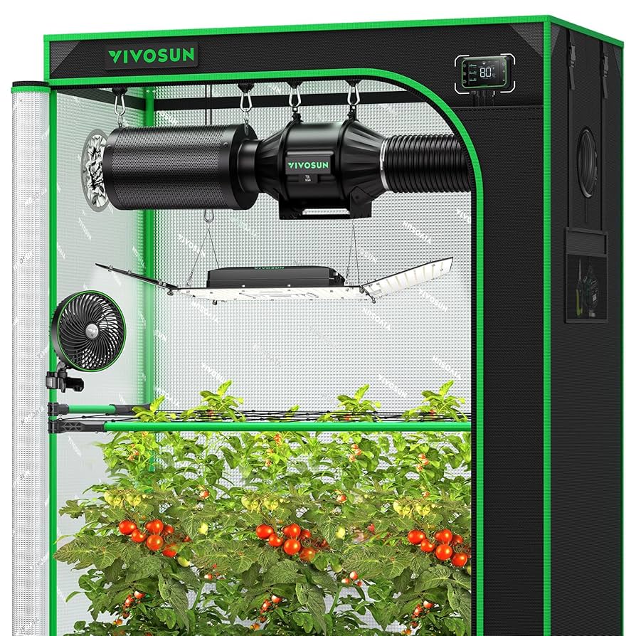 グロウテントセット　VIVOSUN Amazon.com: VIVOSUN GIY Smart Grow Tent System 2.7x2.7, WiFi