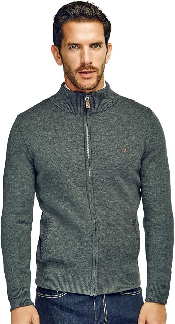 Caramelo, Chaqueta con Cremallera, Hombre · Gris Medio, Talla XXL:  Amazon.es: Ropa